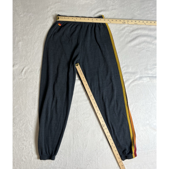 Aviator Nation Women’s Sweatpants Size S Blue Striped Athleisure Streetwear FLAW - Picture 7 of 8
